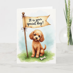 Cartão de Aniversário de Cachorrinho Melancólico