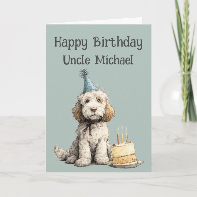 Cartão de Aniversário de Cachorro Cockapoo Caprich (Frente)