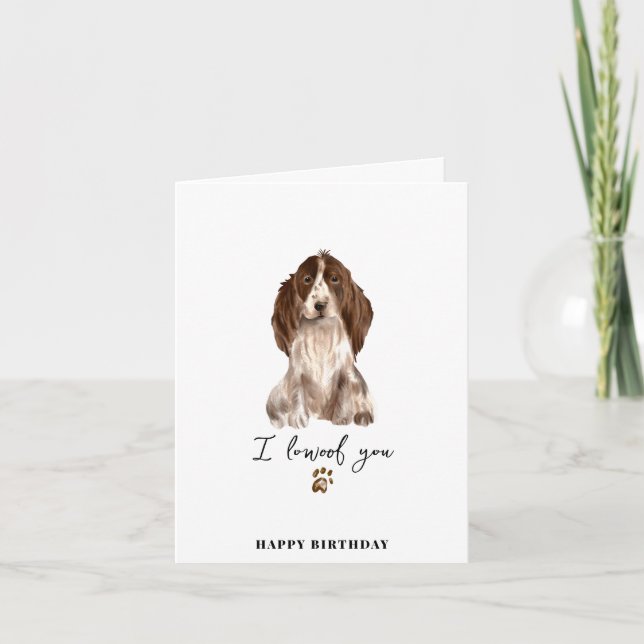 Cartão de Aniversário de Cachorro Cocker Spaniel M (Frente)