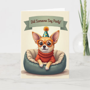 Cartão de Aniversário de Cachorro de Óculos