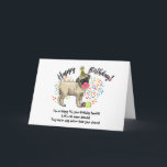 Cartão de Aniversário de Cachorro Engraçado<br><div class="desc">Engraçado Cachorro de Pet e Cartão de Aniversário do Rosquinha para comer rosquinhas! Este cartão de aniversário engraçado é o seu Cachorro de Cute Pug favorito todo escondido no chapéu da festa dele, mastigando seu pedaço de rosquinhas de aniversário. Espelhos voando por toda parte, e seu filhote já tem uma...</div>