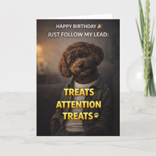 Cartão de Aniversário de Cachorro Engraçado para C