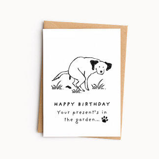 Cartão de Aniversário de Cachorro Engraçado - Pres