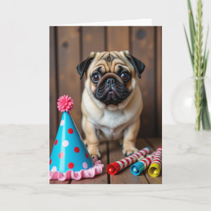 Cartão de Aniversário de Cachorro Fawn