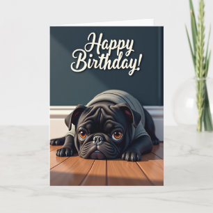 Cartão de Aniversário de Cachorro Gentil