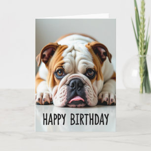 Cartão de Aniversário de Cachorro Gentil