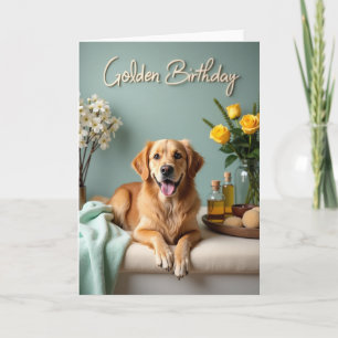 Cartão de Aniversário de Cachorro Luminoso