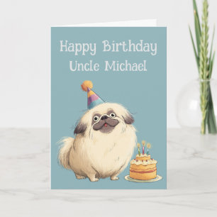 Cartão de Aniversário de Cachorro Pekingese Capric