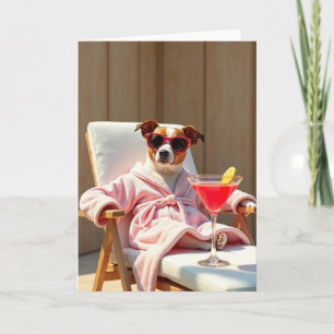 Cartão de Aniversário de Cachorro Relaxado