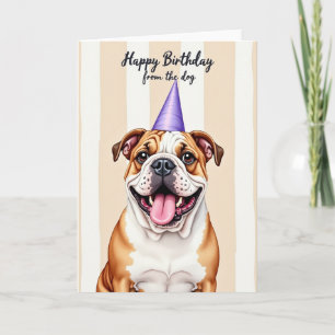 Cartão de Aniversário de Cachorro Sorridente