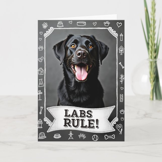 Cartão de Aniversário de Cachorro Sorridente (Frente)