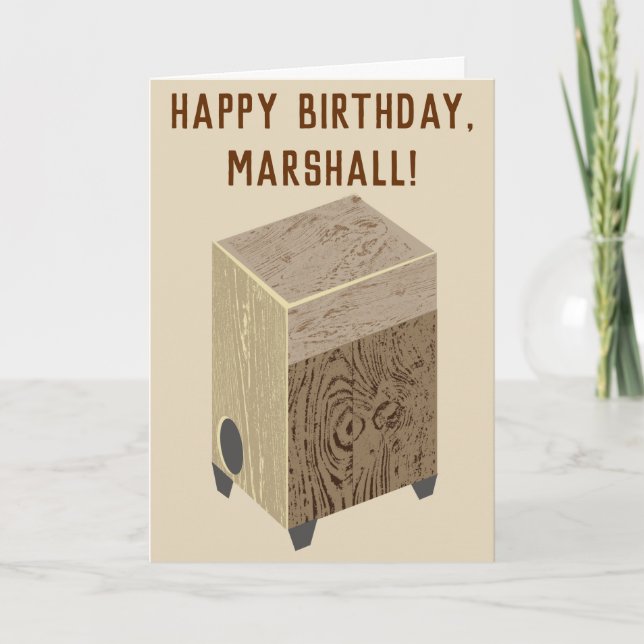 Cartão de Aniversário de Caixa Cajon (Frente)