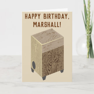Cartão de Aniversário de Caixa Cajon
