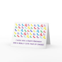 Cartão de aniversário de "Calçados"