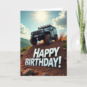 Cartão de Aniversário de Caminhão de Aventura