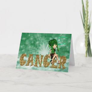 Cartão de aniversário de cancer bonito