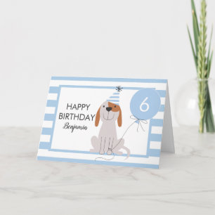 Cartão De Aniversário De Cão Da Puppy Qualquer Ida