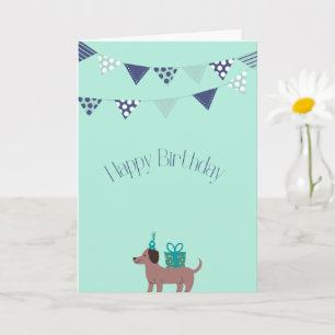 Cartão de Aniversário de Cão de Enchimento