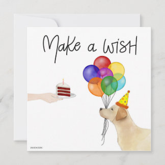 Cartão de Aniversário de Cão pintado à mão