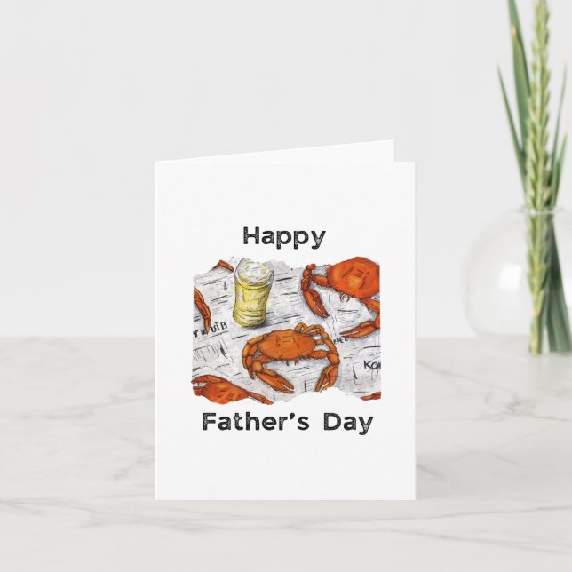 Cartão de Aniversário de Caranguejos Vapor (Frente)