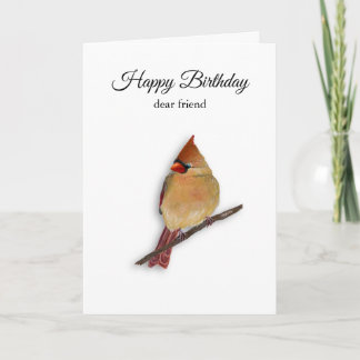 Cartão de Aniversário de Cardinal