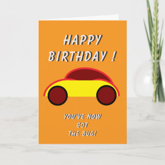 Cartão de Aniversário de Carro Clássico