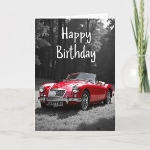Cartão de Aniversário de Carro Clássico