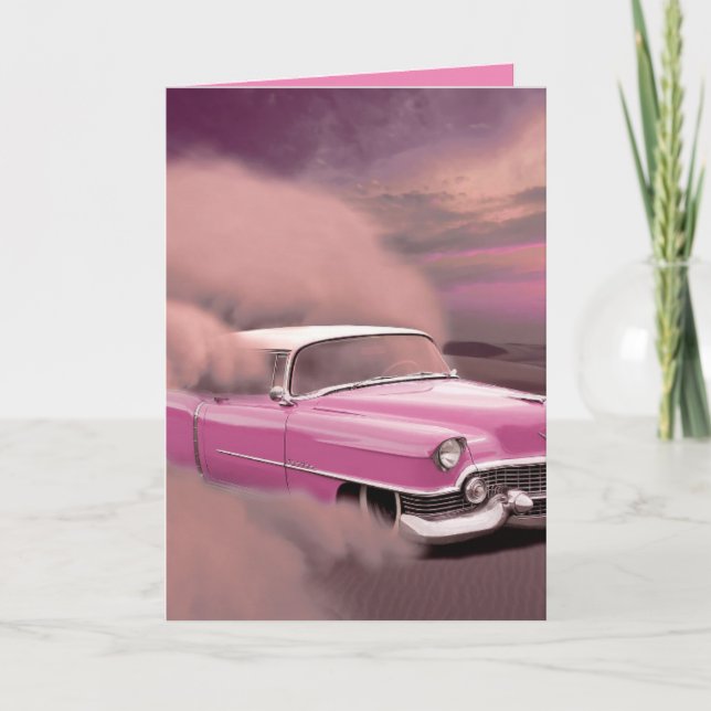 CARTÃO DE ANIVERSÁRIO DE CARRO DE TINTA CLÁSSICA (Frente)