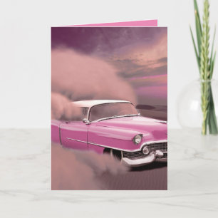 CARTÃO DE ANIVERSÁRIO DE CARRO DE TINTA CLÁSSICA