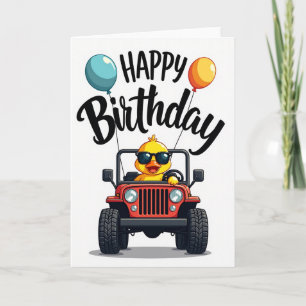 Cartão de Aniversário de Carro Legal