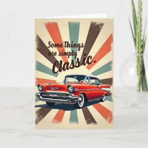Cartão de Aniversário de Carro Vermelho