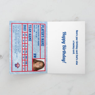 Cartão de Aniversário de Cartão de Hóquei com Esta