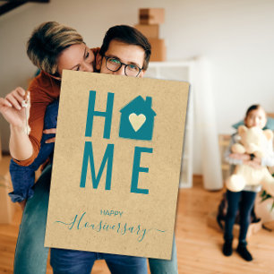 Cartão de aniversário de casa feliz cartão de refe