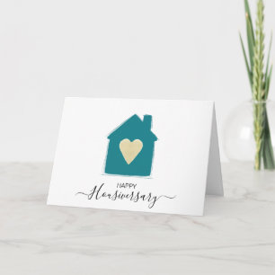 Cartão de aniversário de casa feliz housiversary
