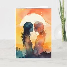 Cartão de Aniversário de Casal LGBTQ do Dia dos Na