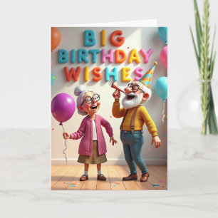 Cartão de Aniversário de Casal Radiante