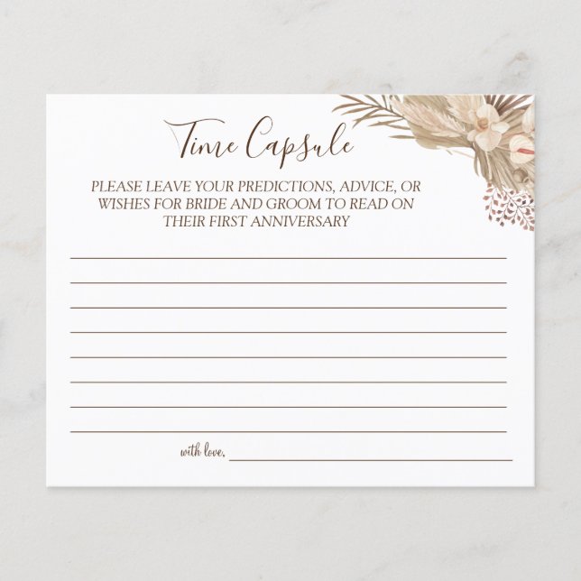 Cartão de aniversário de casamento da Cápsula do P (Frente)