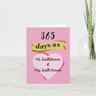 Cartão de aniversário de casamento de 1rua