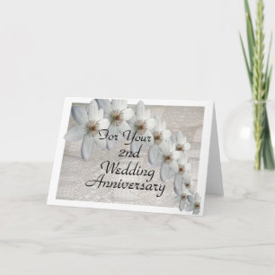Cartão de Aniversário de Casamento de 2 Anos Model