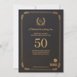 Cartão de Aniversário de Casamento de 50 anos Eleg