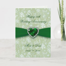 Cartão de Aniversário de Casamento de 55 anos Bold