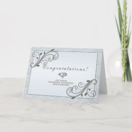 Cartão de Aniversário de Casamento de Diamante