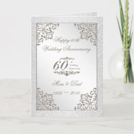 Cartão de Aniversário de Casamento de Diamante Gli