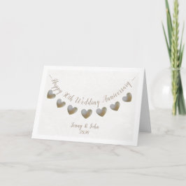 Cartão de aniversario de casamento de pérola em fo