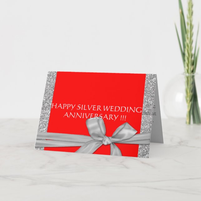 CARTÃO DE ANIVERSÁRIO DE CASAMENTO DE PRATA (Frente)