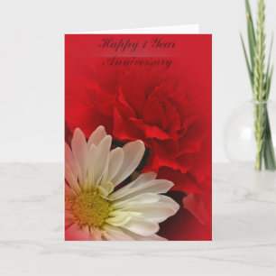 Cartão de Aniversário de Casamento de Primeiro Ano