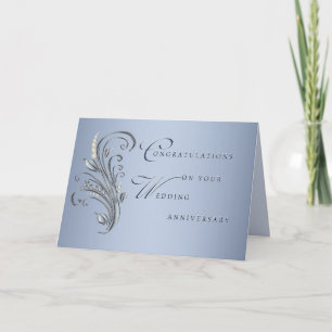Cartão de Aniversário de Casamento Diamante Pérola