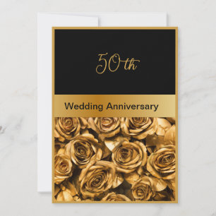 cartão de aniversário de casamento do rosa de ouro