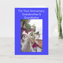 Cartão de Aniversário de Casamento dos Avós Floral