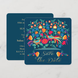 Cartão de Aniversário de Casamento Folk Art Salve